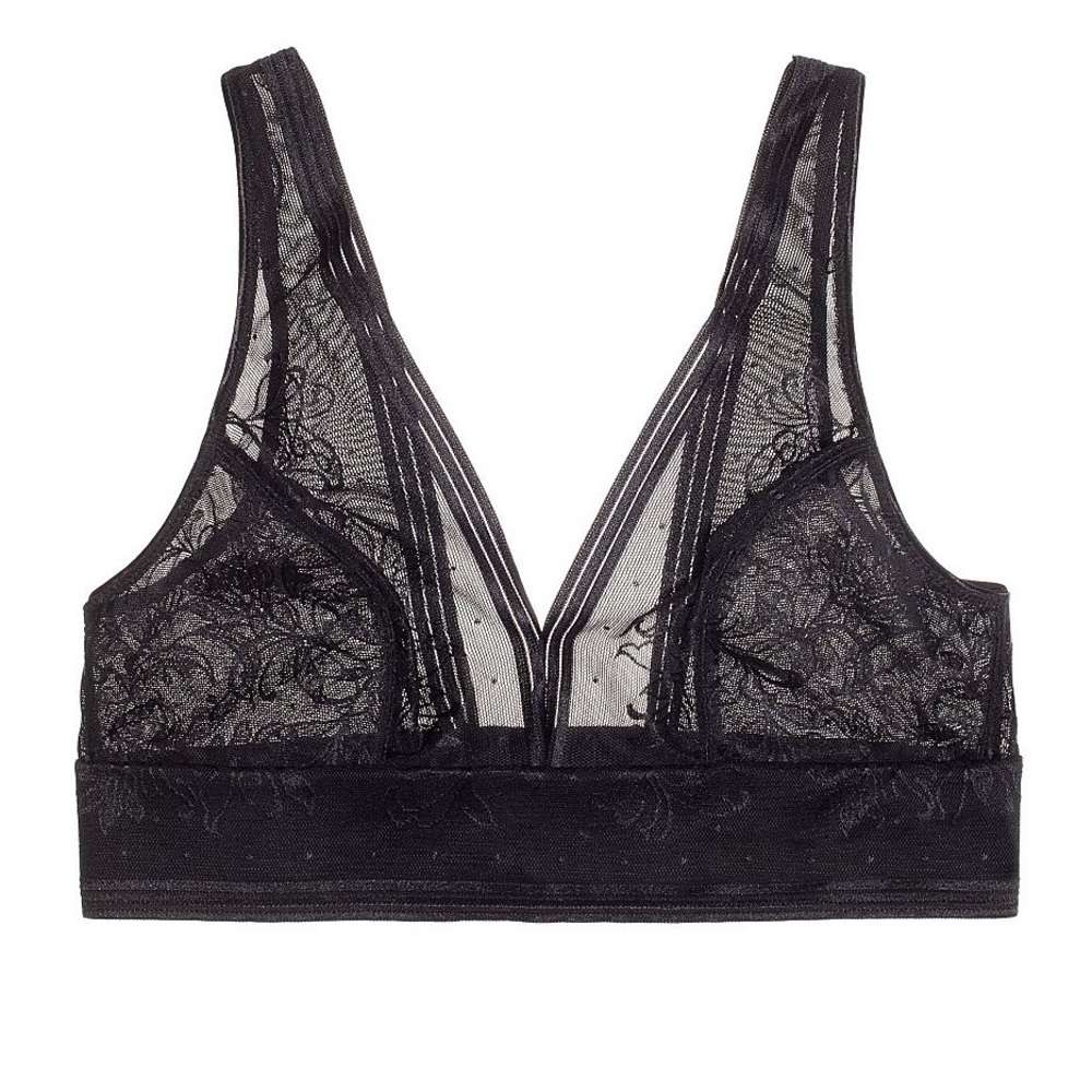 Black Lace Plunge Bralette - Women Intimates & Sleepwear
